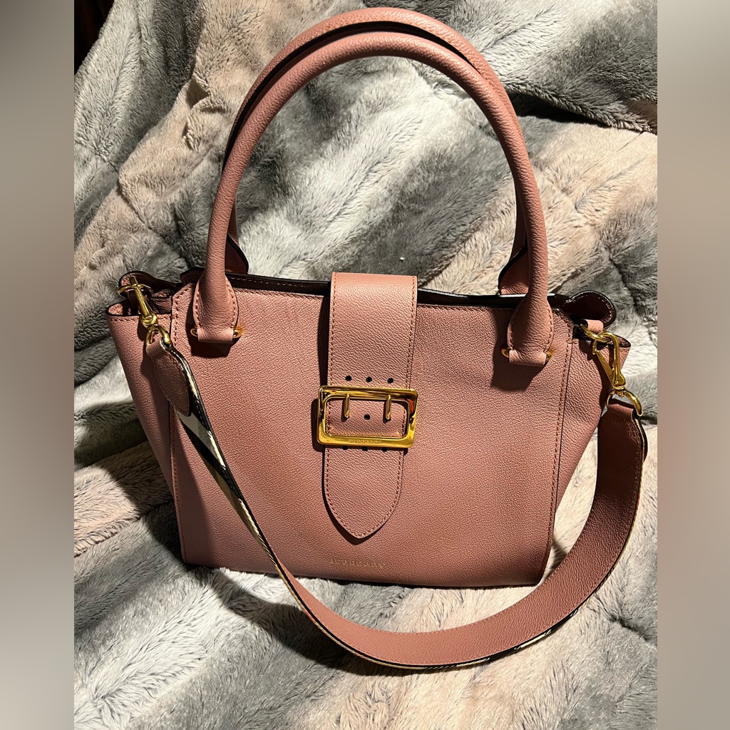 Burberry Calfskin Dusty Rose 2 Way Tote